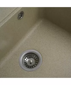 Chiuvetă din compozit de granit pentru bucătărie Nisip bej ELEFANT PREMIUM 5852 VESTA Chiuvetă din compozit de granit pentru bucătărie Nisip bej ELEFANT PREMIUM 5852 VESTA