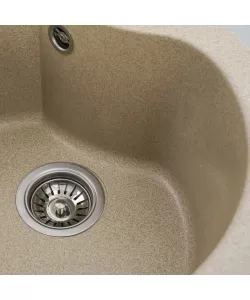 Chiuvetă din compozit de granit pentru bucătărie nisip bej ELEFANT PREMIUM 480 TURAS Chiuvetă din compozit de granit pentru bucătărie nisip bej ELEFANT PREMIUM 480 TURAS