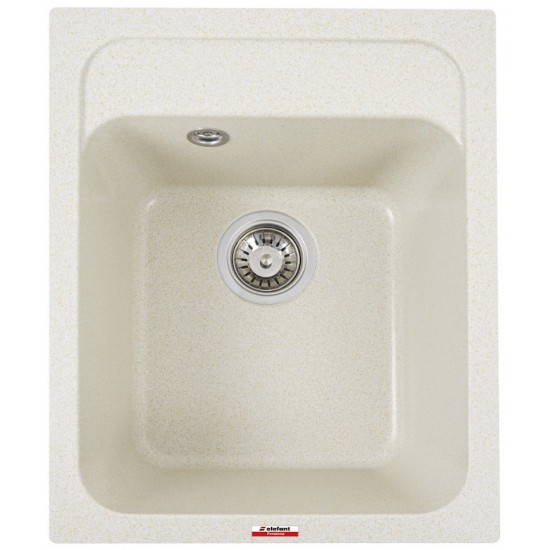 Chiuvetă din compozit de granit pentru bucătărie nisip ELEFANT PREMIUM 4050 KORRADO