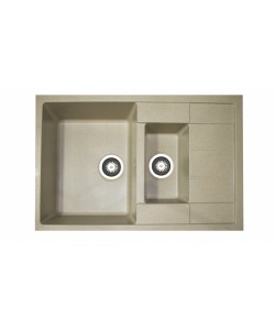 Chiuvetă din compozit de granit pentru bucătărie safari bej ELEFANT PREMIUM 7850 W TOSKANA