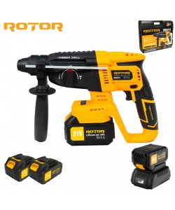 Ciocan rotopercutor cu acumulator, RRH21V ROTOR 21V/3Ah , 1800 rpm, 4450 bpm,