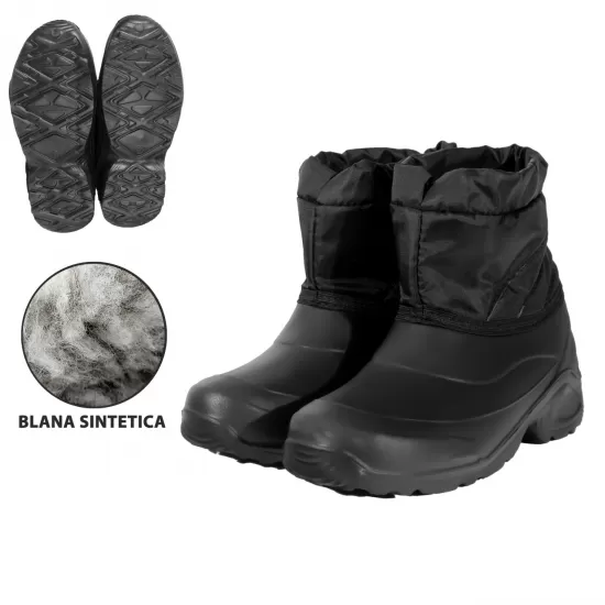 Cizme din PVC barbati TOURIST BLACK/BLACK SET 10 PERECHI, Impermeabile, Antiderapante, Captusite cu blana sintetica