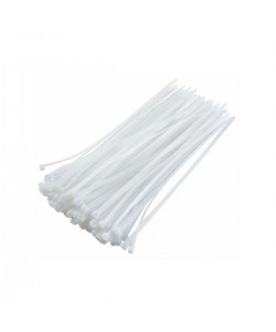 Colier plastic alb 3x100, 100 bucati, VARGO V-701274