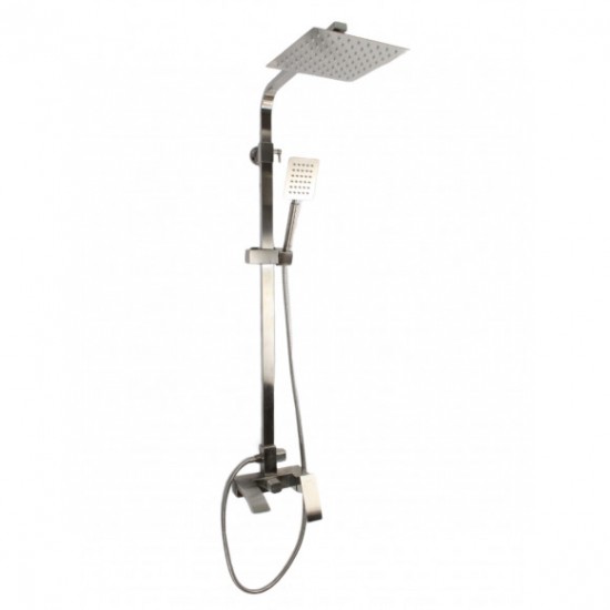 Coloana de dus Mixxus AMA-009-J, 120 cm baterie si para, monocomanda, furtun flexibil