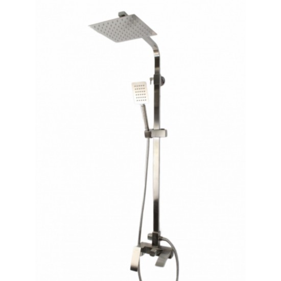 Coloana de dus Mixxus AMA-009-J, 120 cm baterie si para, monocomanda, furtun flexibil