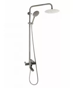 Coloana de dus Mixxus AVA-009-J, 120 cm baterie si para, monocomanda, furtun flexibil