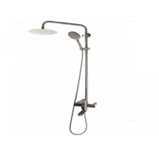 Coloana de dus Mixxus AVA-009-J, 120 cm baterie si para, monocomanda, furtun flexibil