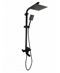Coloana de dus Mixxus KUB-009-J NEGRU, 120 cm baterie si para, monocomanda, furtun flexibil