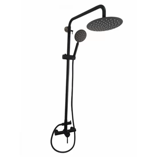 Coloana de dus MIXXUS SUS-003-J BLACK 20 cm baterie si para, monocomanda, furtun flexibil Coloana de dus MIXXUS SUS-003-J BLACK 20 cm baterie si para, monocomanda, furtun flexibil