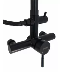 Coloana de dus MIXXUS SUS-003-J BLACK 20 cm baterie si para, monocomanda, furtun flexibil Coloana de dus MIXXUS SUS-003-J BLACK 20 cm baterie si para, monocomanda, furtun flexibil