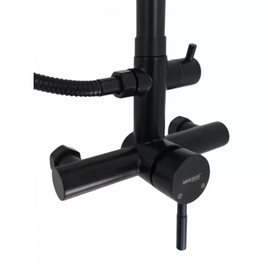 Coloana de dus MIXXUS SUS-003-J BLACK 20 cm baterie si para, monocomanda, furtun flexibil Coloana de dus MIXXUS SUS-003-J BLACK 20 cm baterie si para, monocomanda, furtun flexibil