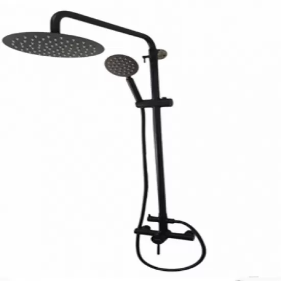 Coloana de dus MIXXUS SUS-003-J BLACK 20 cm baterie si para, monocomanda, furtun flexibil Coloana de dus MIXXUS SUS-003-J BLACK 20 cm baterie si para, monocomanda, furtun flexibil