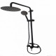 Coloana de dus MIXXUS SUS-003-J BLACK 20 cm baterie si para, monocomanda, furtun flexibil