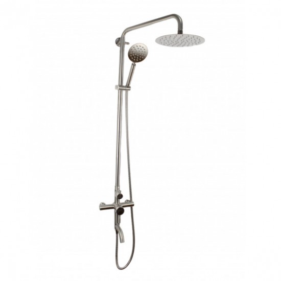 Coloana de dus Mixxus SUS-009-J, 120 cm baterie si para, monocomanda, furtun flexibil