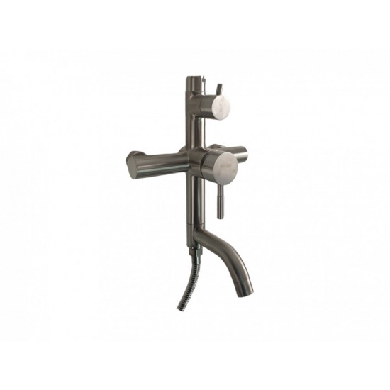 Coloana de dus Mixxus SUS-009-J, 120 cm baterie si para, monocomanda, furtun flexibil