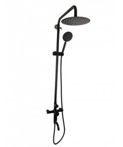 Coloana de dus Mixxus SUS-009-J NEGRU, 120 cm baterie si para, monocomanda, furtun flexibil