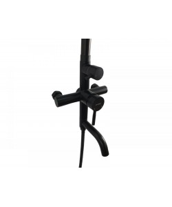 Coloana de dus Mixxus SUS-009-J NEGRU, 120 cm baterie si para, monocomanda, furtun flexibil