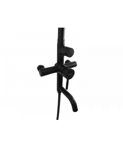 Coloana de dus Mixxus SUS-009-J NEGRU, 120 cm baterie si para, monocomanda, furtun flexibil Coloana de dus Mixxus SUS-009-J NEGRU, 120 cm baterie si para, monocomanda, furtun flexibil