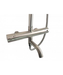Coloana de dus Mixxus TMO-009-J, 120 cm baterie si para, monocomanda, furtun flexibil
