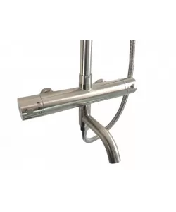 Coloana de dus Mixxus TMO-009-J, 120 cm baterie si para, monocomanda, furtun flexibil