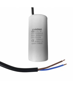 Condensator cu fire CBB60 100µF 60x127mm 450V, Elefant