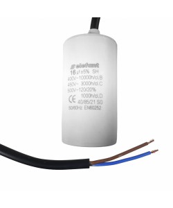 Condensator cu fire CBB60 16µF 40x72mm 450V, Elefant
