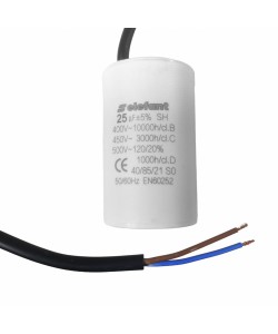 Condensator cu fire CBB60 25µF 45x72mm 450V, Elefant