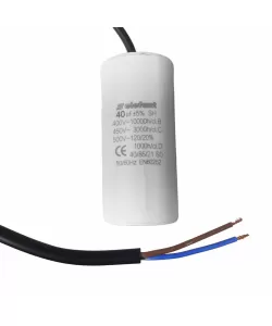 Condensator cu fire CBB60 40µF 45x95mm 450V, Elefant Condensator cu fire CBB60 40µF 45x95mm 450V, Elefant