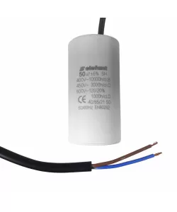 Condensator cu fire CBB60 50µF 50x95mm 450V, Elefant Condensator cu fire CBB60 50µF 50x95mm 450V, Elefant