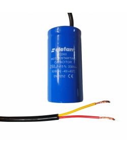 Condensator cu fire CD60 250µF 50x100mm 330V, Elefant