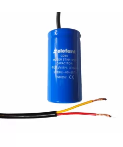 Condensator cu fire CD60 400µF 50x100mm 330V, Elefant Condensator cu fire CD60 400µF 50x100mm 330V, Elefant
