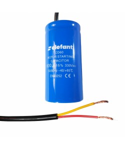 Condensator cu fire CD60 600µF 50x100mm 330V, Elefant