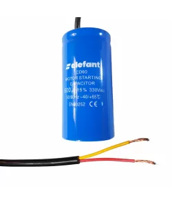 Condensator cu fire CD60 600µF 50x100mm 330V, Elefant Condensator cu fire CD60 600µF 50x100mm 330V, Elefant