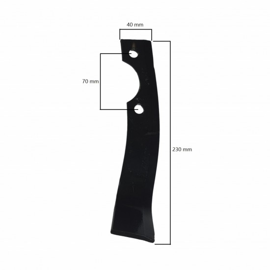 Cutit stanga pentru ax Ø20 mm, 230mm x 40mm, Elefant