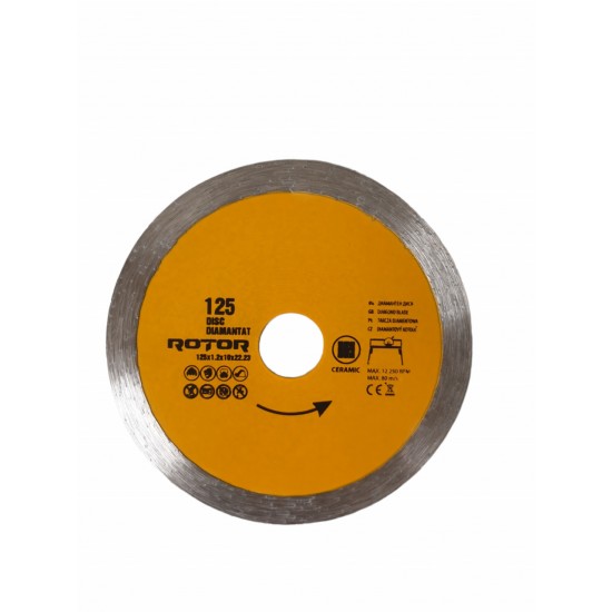 DISC DIAMANTAT 125x1.2x10x22.23 Continuu Rotor