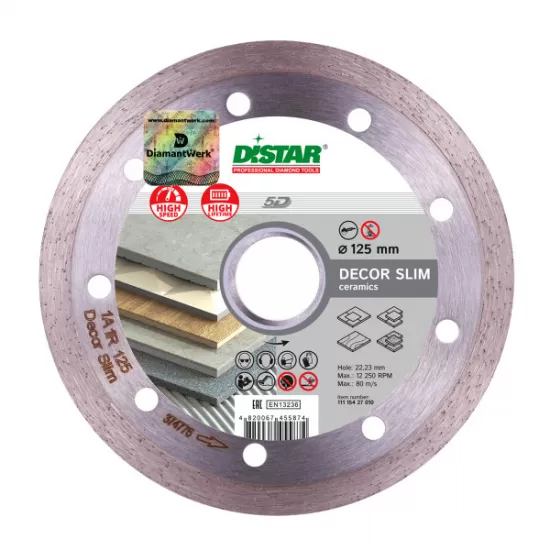Disc diamantat Distar Decor Slim ceramica/flex 125mm Ucraina Profesional Disc diamantat Distar Decor Slim ceramica/flex 125mm Ucraina Profesional