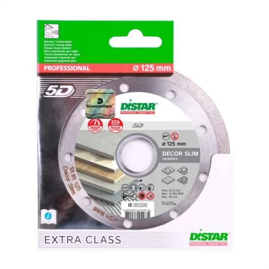 Disc diamantat Distar Decor Slim ceramica/flex 125mm Ucraina Profesional Disc diamantat Distar Decor Slim ceramica/flex 125mm Ucraina Profesional