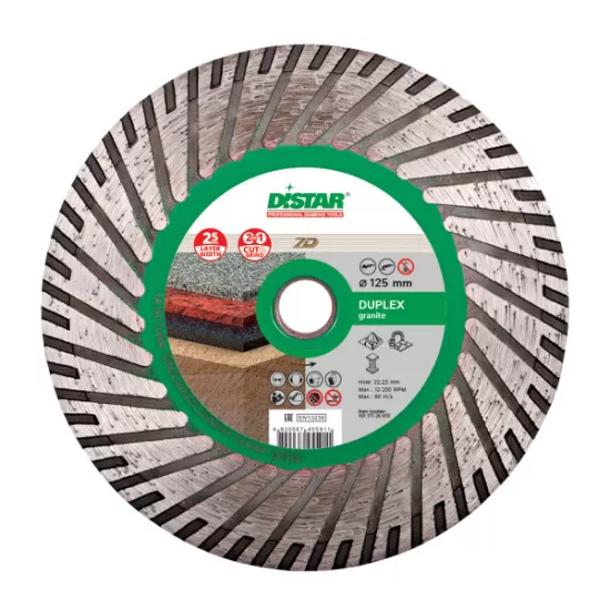 Disc diamantat Distar Duplex 125-230 mm, Taiere/Sfeluire 2 in 1 Disc diamantat Distar Duplex 125-230 mm, Taiere/Sfeluire 2 in 1