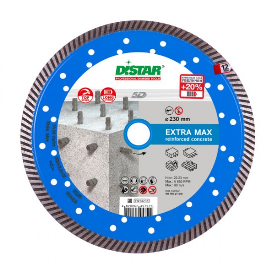 Disc diamantat Distar Extra Max Beton Armat Profesional Ucraina