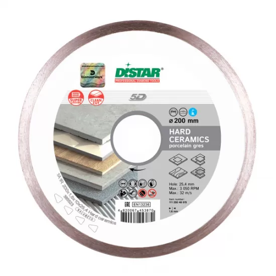 Disc diamantat Distar Hard Ceramics, 200 mm, 250 mm toate place ceramice, Ucraina Profesional Disc diamantat Distar Hard Ceramics, 200 mm, 250 mm toate place ceramice, Ucraina Profesional