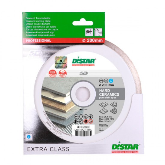 Disc diamantat Distar Hard Ceramics, 200 mm, 250 mm toate place ceramice, Ucraina Profesional