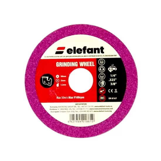 Disc pentru ascutire lant 108*23*3.2mm, Elefant Disc pentru ascutire lant 108*23*3.2mm, Elefant