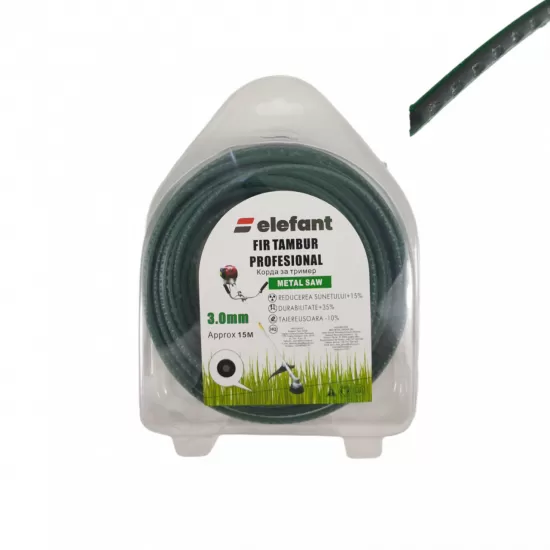 FIR TAMBUR (METAL SAW GREEN) 3.0mm x 15m, Elefant FIR TAMBUR (METAL SAW GREEN) 3.0mm x 15m, Elefant