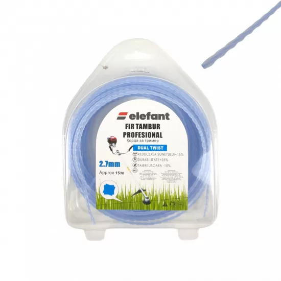 FIR TAMBUR (PATRAT DUAL TWIST BLUEMARINE) 2.7mm x 15 m FIR TAMBUR (PATRAT DUAL TWIST BLUEMARINE) 2.7mm x 15 m
