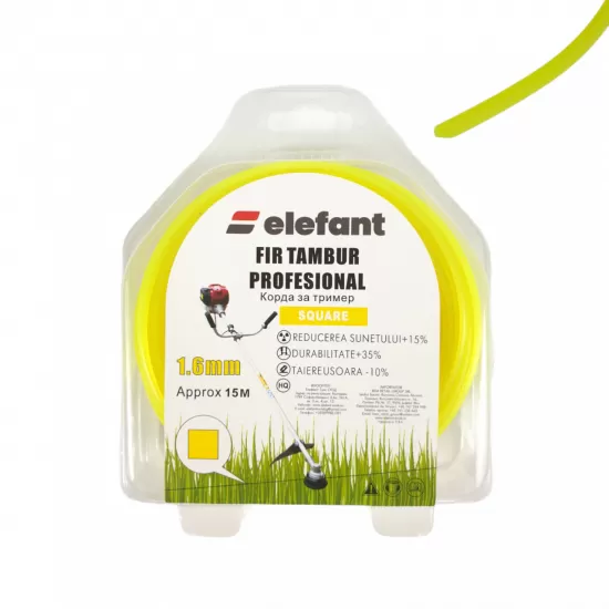 FIR TAMBUR (PATRAT YELLOW) 1.6 mm x 15m, Elefant FIR TAMBUR (PATRAT YELLOW) 1.6 mm x 15m, Elefant