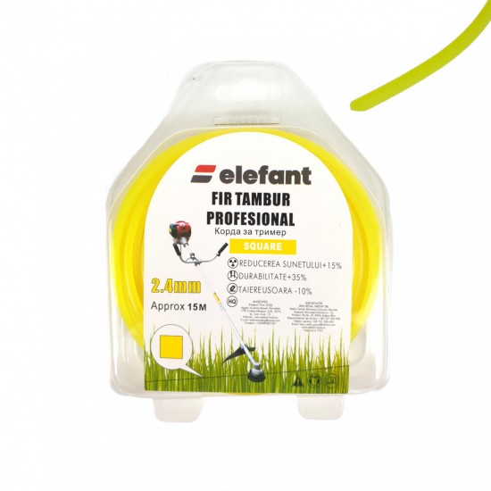 FIR TAMBUR (PATRAT YELLOW) 2.4mm x 15m, Elefant