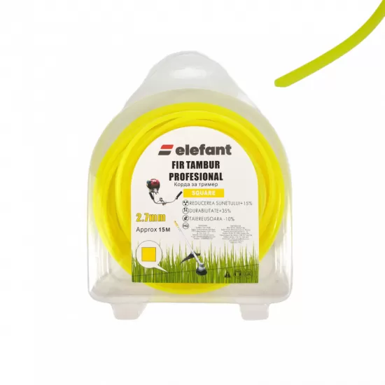 FIR TAMBUR (PATRAT YELLOW) 2.7mm x 15m, Elefant FIR TAMBUR (PATRAT YELLOW) 2.7mm x 15m, Elefant