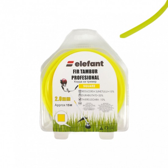 FIR TAMBUR (PATRAT YELLOW) 2mm x 15m