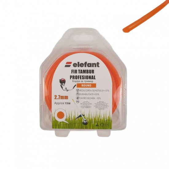 FIR TAMBUR (ROTUND ORANGE) 2.7mm x 15m