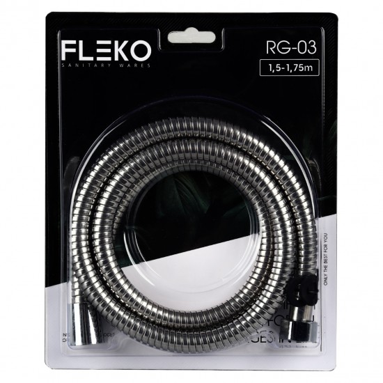 Furtun de dus flexibil din otel inoxidabil, Lungime 175cm FLEKO RG-03-A